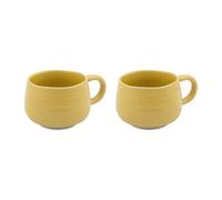 Jamie Oliver Big Love Yellow Cosy Cuppa Set, 2pc Speckled Stoneware Coffee, Tea Mugs, Dishwasher, Microwave, 12.7oz, 375ml, 13x10x7cm