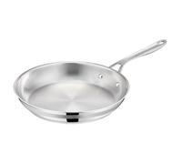 Jamie Oliver by Tefal Cook Smart Stainless Steel Frying Pan 24 cm | Uncoated, Pancake Pan in One, Thermo-Fusion Base, Induction Safe, 90 Percent Recycled Body, E3110455