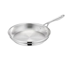 Jamie Oliver by Tefal Cook Smart Stainless Steel Frying Pan 24 cm | Uncoated, Pancake Pan in One, Thermo-Fusion Base, Induction Safe, 90 Percent Recycled Body, E3110455