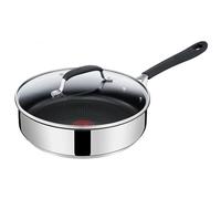 Jamie Oliver By Tefal Quick & Easy E3033344 Stainless Steel 25cm Induction Saute Pan With Glass Lid
