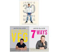 Jamie Oliver Collection 3 Books Set (Jamie's 30-Minute Meals, Ultimate Veg & 7 Ways Easy Ideas For Your Favourite Ingredients)