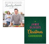 Jamie Oliver Cookbook Collection 2 Books Bundle (Super Food Family Classics, Jamie Oliver's Christmas Cookbook)