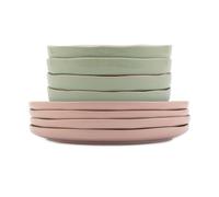 Jamie Oliver Set of 8 Big Love Plate & Bowls in Pale Pink Jamie Oliver Pale Pink