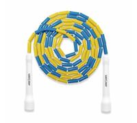 JamieJumps Professional Beaded Jump Rope - Fully Adjustable, For Freestyle, Cardio & Tricks - All Levels & Indoor/Outdoor Use, Quality Beads & Poly Cord. (Pool Side)
