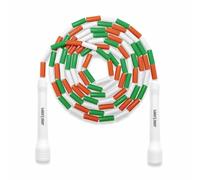 JamieJumps Professional Beaded Jump Rope - Fully Adjustable, For Freestyle, Cardio & Tricks - All Levels & Indoor/Outdoor Use, Quality Beads & Poly Cord. (Irish Luck)
