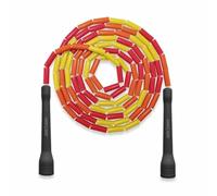 JamieJumps Professional Beaded Jump Rope - Fully Adjustable, For Freestyle, Cardio & Tricks - All Levels & Indoor/Outdoor Use, Quality Beads & Poly Cord. (Fire)