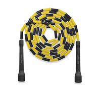 JamieJumps Professional Beaded Jump Rope - Fully Adjustable, For Freestyle, Cardio & Tricks - All Levels & Indoor/Outdoor Use, Quality Beads & Poly Cord. (Bumblebee)