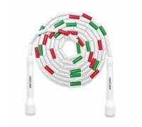 JamieJumps Professional Beaded Jump Rope - Fully Adjustable, For Freestyle, Cardio & Tricks - All Levels & Indoor/Outdoor Use, Quality Beads & Poly Cord. (Italian Flag)