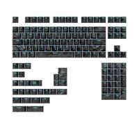 JAMIEKA 135Keys Keycaps Set with Transparents Line and Front Backlits Carving for Enhances Typing Front Print Backlit Keycaps