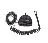 JAMIEKA Clothesline for Travel and Camping Use | Portable Drying Line with Clips, Hook Strap Connection, Winding Board Storage, Black Gear
