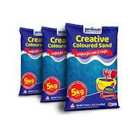 Jamieson Brothers Blue Dry Play Sand - 15kg Bag for Kids' Arts & Crafts - Non-Toxic, Non-Staining - Just Add Water for Creative Playsand