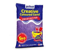 Jamieson Brothers Purple Dry Play Sand - 5kg Bag Soft for Kids - Make Art, Arts & Craft Projects - Non-Toxic & Non-Staining - Just Add Water for Creative Play