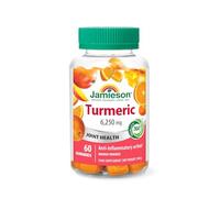Jamieson Turmeric Gummies Mango Orange Flavour, High Potency Curcumin Provides Natural Joint Pain Relief and Anti-Inflammatory. Vegetarian, Gluten Free, Lactose Free. 60 Gummies