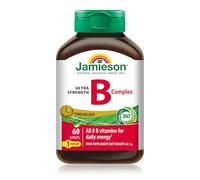 Jamieson Ultra Strength B Complex Timed Release, 60 Caplets | All eight essential B vitamins in a sustained-release formula to support energy metabolism in a one-a-day tablet