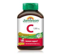 Jamieson Vitamin C 1000 mg Timed Release, 100 Caplets | Sustained-release vitamin C to support immunity and collagen formation for normal skin, teeth & bones.