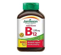 Jamieson Vitamins Vitamin B12 Timed Release Methylcobalamin Bonus Size,1,200 Mcg,80 Tablets