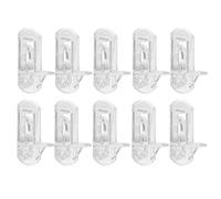 Jamiikury 16pcs Locking Shelf Support Pegs, 8mm Shelf Pins Clear Shelf Clips Plastic Shelf Pegs for Shelves, 8mm Peg x 1-3/16" Thick Shelf