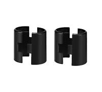 Jamiikury 4pcs Black Wire Shelf Clips - Shelf Lock Clips for 1-1/2 Inch Pipe Shelving - Durable Plastic Replacements for Wire Shelving System (Fits 1-1/2" Diameter Pipes, 2 Pairs)