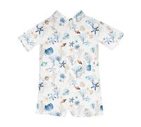Jamiks Boys White Shell Print Nino UV Protection Swim SS25-2-3 yrs