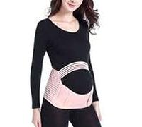 Jamila Maternity Belt 4 in 1 Pregnancy Support Belt Lumbar Back Support Waist Band Belly Bump Brace, Relieve Back, Pelvic, Hip Pain Labour and Recovery - Pink 35-47” L