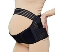 Jamila Maternity Belt Pregnancy Support Belt Lumbar Back Support Waist Band Belly Bump Brace, Relieve Back, Pelvic, Hip Pain Labour and Recovery - Black L