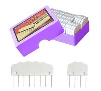 JAMIT 20pcs Knit Blocking Pin Kit, Knit Blockers Combs for Crochet Knitting Blocking Board Mats, Knit Blocking Pins for Crochet Projects Sewing Lace Needlework Projects Tool (White)