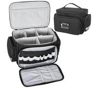 Jamiukro Empty Emergency Nurse Bag, Medicine Bag, Portable Travel Medical Bag, Pill Organizer for Work, Car, Home, Office, Travel (Black)