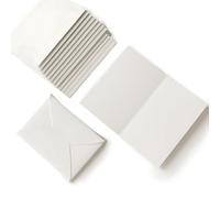 JamJar Print 12 White Blank Greeting Cards | Large A4 Thick 250gsm | Includes Envelopes | Made in the UK | Pre-Folded for Invitations, Handwritten Notes & DIY Crafts