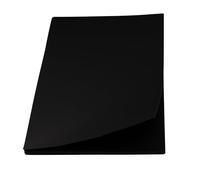 JamJar Print A5 Velvet Black Card 270gsm, 50 Sheets, Jet Black | Skin-Texture, Deep-Dyed Core, Made in UK