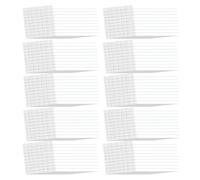 JamJar Print Index Study Cards - White, A6, 1 040 Ruled Flashcards, 300 GSM, Red Title Line