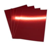 JamJar Print Red Mirror Card A4 280gsm, 20 Sheets, Metallic Reflective | Cricut & Silhouette Compatible, Made in UK