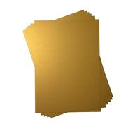 JamJar Print Super Gold Thick Metallic Cardstock A4 300gsm, 23 Sheets, Shimmer Pearlescent, Curious Metallics, Made in the UK