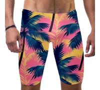 Jammers for Men, Size S to 3XL Colored Leaves-178 Swim Jammer Swimsuit for Practice and Competition Swimming Multicolor