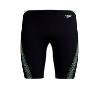 Speedo Men's Hyperboom Splice Jammer Swimming Trunks | Quick Drying | Training | Fitness | Chlorine Resistant, Black/Alfalfa Green, 30