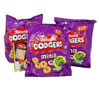 Jammie Dodgers Kids Snacks Minis Apple & Blackcurrant Flavour - 18 x 20g Snack Packs (Pack of 3 x 120g) + Movie Treats Postcard - Vegan Biscuits with No Artificial Colours, Flavours or GM Ingredients