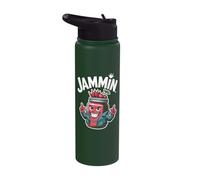 Jammin Attitude Jar Fun Cherry Design Stainless Steel Insulated Water Bottle