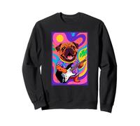 Jammin Bulldog on Guitar Sweatshirt