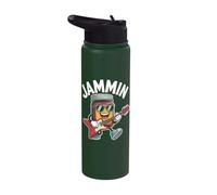 Jammin Cool Jam Jar Rocking Guitar Fun Stainless Steel Insulated Water Bottle