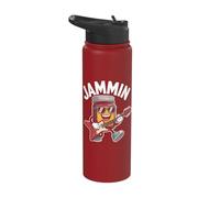 Jammin Cool Jam Jar Rocking Guitar Fun Stainless Steel Insulated Water Bottle
