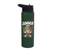 Jammin Cool Jar Music Notes Fun Stainless Steel Insulated Water Bottle