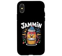 Jammin Fun Drum Music Cute Cartoon Case for iPhone X/XS