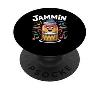 Jammin Fun Drum Music Cute Cartoon PopSockets Adhesive PopGrip