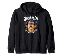 Jammin Fun Drum Music Cute Cartoon Zip Hoodie