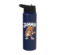 Jammin Guitarist Cool Rock Vibes Stainless Steel Insulated Water Bottle