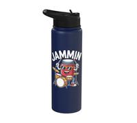 Jammin Rock Music Jam Drumbeat Fun Stainless Steel Insulated Water Bottle