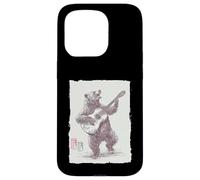 Jamming Bear Acoustic Guitar Player Vintage Folk Gift Case for iPhone 15 Pro
