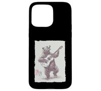 Jamming Bear Acoustic Guitar Player Vintage Folk Gift Case for iPhone 15 Pro Max