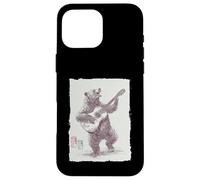 Jamming Bear Acoustic Guitar Player Vintage Folk Gift Case for iPhone 16 Pro Max