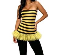 Jamnang Women Bee Ladybug Cosplay Strapless Tube Top Halloween Cosplay Costume (YELLOW, M)