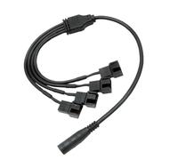 JAMNGHB 2/3 / 4/5 Way PCs Fan Power Adapter Cable Splitter Cord Line 37cm Length Tinned Copper Wiring for Computer Case Power Splitter Cord